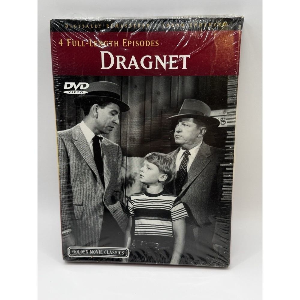 SEALED Dragnet DVD 4 Full‎ Length Episodes Remastered